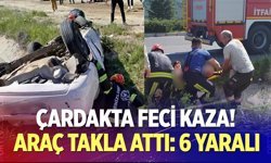 Çardak’ta Trafik Kazası: 6 Yaralı Kurtarıldı