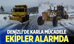 Denizli’de karla mücadele