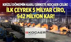 Krizli dönemin karlı şirketi; Kocaer Çelik!
