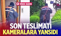 Kazada hayatını kaybeden kuryenin son teslimatı kameraya yansıdı