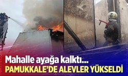 Pamukkale'de alevler yükseldi