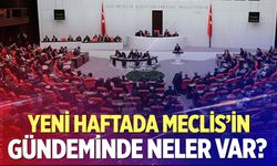 TBMM’de yeni haftanın gündemi