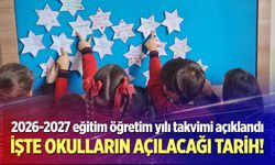 2026-2027 eğitim öğretim yılı takvimi açıklandı