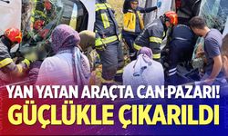 Mahsur Kalan Sürücüyü İtfaiye Kurtardı