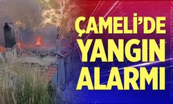 Çameli'de yangın alarmı