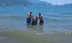 Denizden çıkan dev lastik şaşırttı