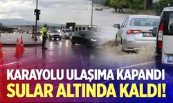 Denizli'de sağanak nedeniyle karayolu ulaşıma kapandı
