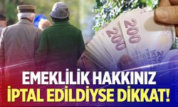 Emeklilik hakkınız iptal edildiyse dikkat