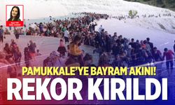 Pamukkale tarihinde bir ilk! Bir günde 20 bin ziyaretçi barajı aşıldı