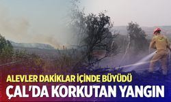 Çal2da korkutan yangın!