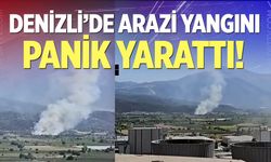 Denizli’de ormanlık alana yakın bölgede arazi yangını çıktı