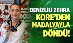 Denizlili Zehra, Güney Kore’den madalyayla döndü!