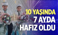 10 yaşında 7 ayda hafız oldu