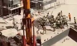 İnşaatta işçiler birbirine girdi