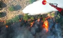 Menemen’deki yangına havadan 6 uçakla müdahale