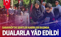 Sarayköy’de şehitler kabirleri başında dualarla yâd edildi