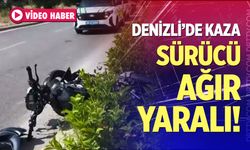 Ağaca çarpan motosikletin sürücüsü ağır yaralandı