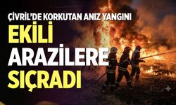 Çivril’de korkutan anız yangını