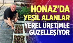 Honaz'da yeşil alanlar yerel üretimle güzelleşiyor