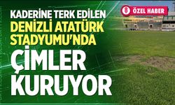 Kaderine terk edilen Atatürk Stadyumu'nda çimler kuruyor