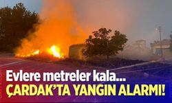 Çardak'ta yangın alarmı!