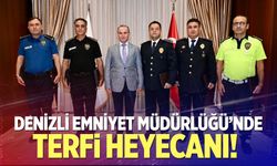Denizli İl Emniyet Müdürlüğü'nde terfi heyecanı yaşandı