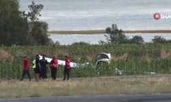 Özel uçuş okuluna ait eğitim uçağı pistten çıktı: Pilot öğrenci yaralandı