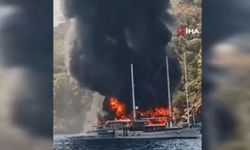 Gezi teknesi alev aldı: 115 kişi denize atladı