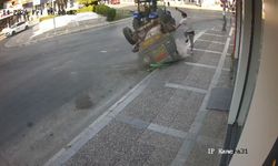 Tanker üzerine geldi! Kaldırımda ölümden kıl payı kurtuldu!