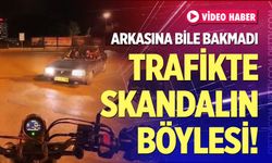 Denizli'de ters şeritten gelen araç pes dedirtti! İşte o anlar...