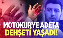 Motokurye adeta dehşeti yaşadı!