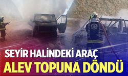 Sarayköy’de seyir halindeki araç alevlere teslim oldu