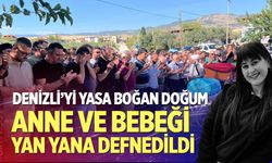 Anne ve bebeği yan yana defnedildi