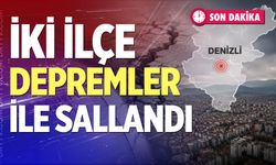 İki ilçe depremler ile sallandı