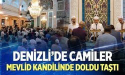Denizli’de camiler Mevlid Kandilinde doldu taştı
