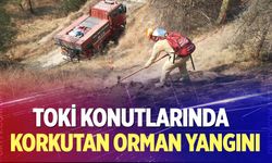 TOKİ konutlarında korkutan orman yangını
