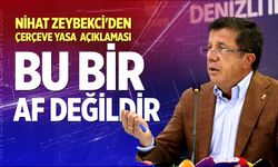 Zeybekci'den Çerçeve Yasa açıklaması: Bu Bir Af Değildir