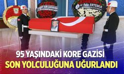 95 yaşındaki Kore gazisi son yolculuğuna uğurlandı