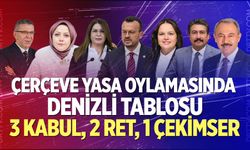 Çerçeve yasa oylamasında Denizli tablosu