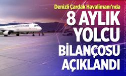 Denizli Çardak Havalimanı’nda 8 Aylık Yolcu Bilançosu Açıklandı