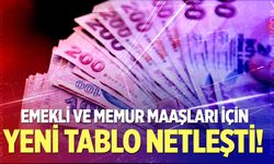 Emekli ve memur maaşları için yeni tablo netleşti