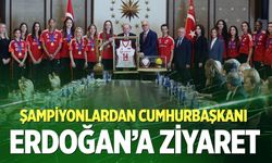 Şampiyonlardan Cumhurbaşkanı Erdoğan’a ziyaret
