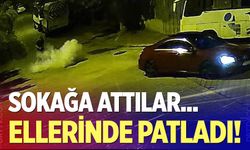 Sokağa attıkları maytap ellerinde patladı