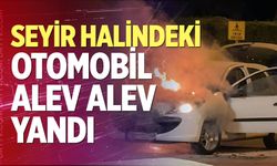 Seyir Halindeki Otomobil Alev Alev Yandı