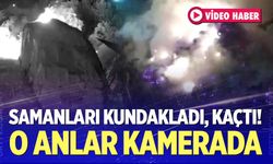 Denizli'de besihanedeki samanları kundaklayan şüpheli kameralara yakalandı