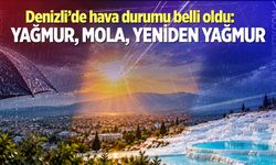 Denizli’ye sağanak yağmur geliyor!