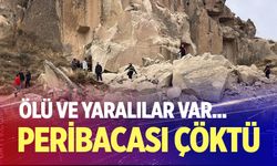 Kapadokya'da peribacası çöktü