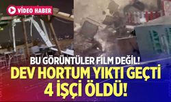 Bu görüntüler film değil! Hortum işçi konteynırını havalandırdı