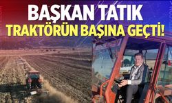 Başkan Tatık traktörün başına geçti!