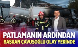 Başkan Çavuşoğlu yangının ardından işletme sahipleri ve çalışanları ziyaret etti